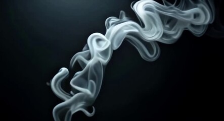 Poster - Swirling abstract smoke effect on a dark background creating a mysterious atmosphere.