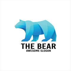 Poster - bear illustration gradient mascot logo