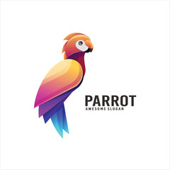 Poster - Parrot colorful gradient logo