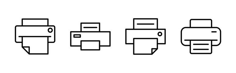 Aufkleber - Print icon set. printer icon vector.