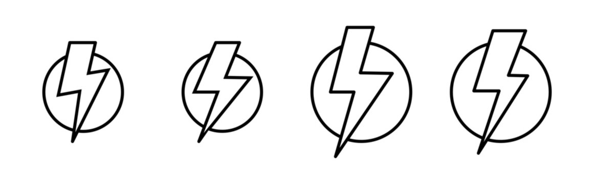 Power icon set. Power Switch Icon. Electric power
