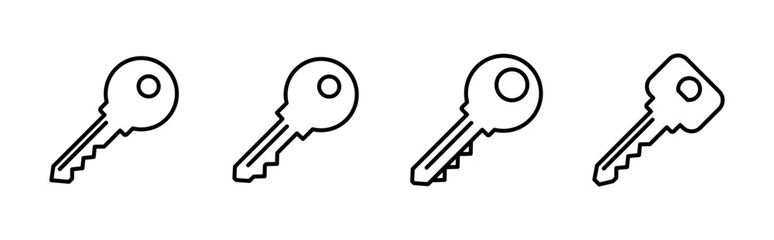 Fototapete - Key icon set. Key vector icon. Key symbol