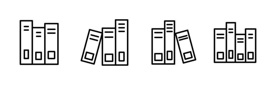 Library icon set. education icon vector