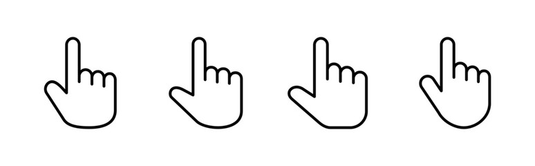 Aufkleber - Hand icon set. hand vector icon, palm,click