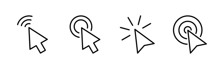 Aufkleber - Click icon set. pointer arrow icon. cursor icon vector