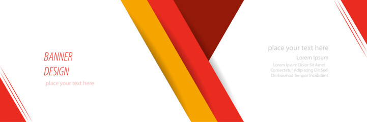 Poster - Creative banner background for seminar, conference, presentation, flyer, poster, brochure, decoration – Abstract banner design with multiple color shape – Minimal banner template with double line 