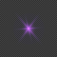 Poster - Light effect of purple lens flares