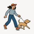 © Rawpixel.com - Woman walking happy dog