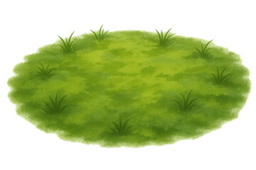 Poster - Lush green grass patch with transparent background, perfect for adding a touch of nature to designs