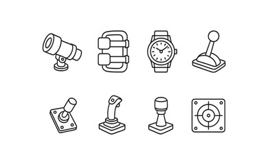 Poster - Gadget and technology line icon set. devices, tools, and instruments collection