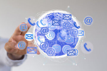 Poster - Seamless global communication.  Email, phone, instant messaging.