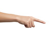 © arida - Hand pointing finger direction gesture isolated on transparent background