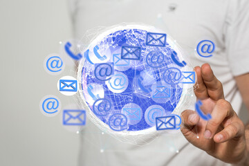 Poster - Seamless global communication.  Email, phone, and instant messaging.