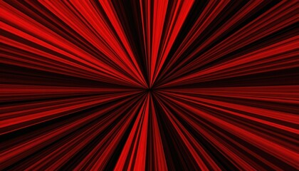 Aufkleber - Abstract illustration features radiating red lines on a black background. Dynamic pattern suggests speed, energy, or light burst. Suitable for digital art, graphic design, or website backgrounds.