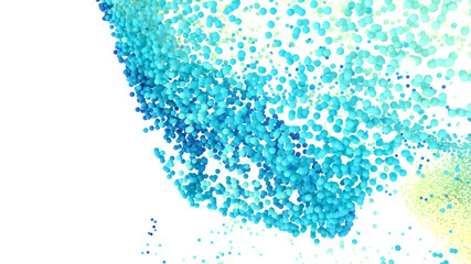 Poster - Colorful 3D spheres, abstract background, ideal for websites, presentations, and designs.