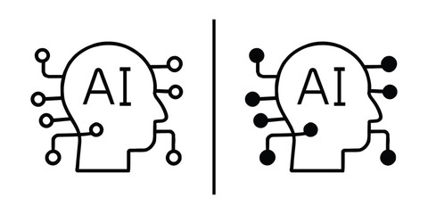 Fototapete - AI brain design: The illustration depicts an Artificial Intelligence brain, symbolizing technological advancement, intelligence, and innovation.