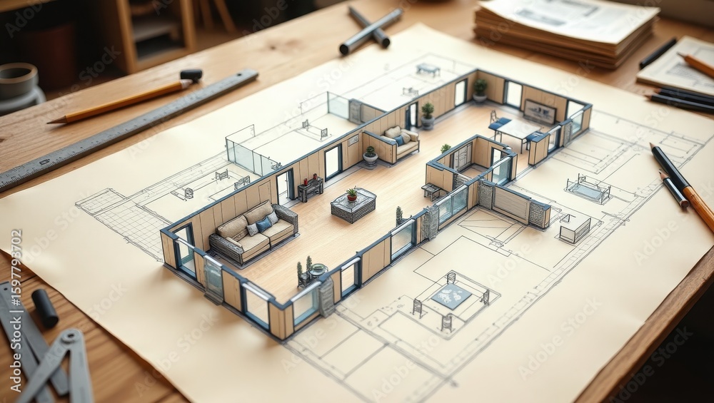 architectural plan of the house, house plans and tools, house plan and ...