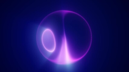 Poster - Glowing energy core sphere surrounded by neon rings and swirling particle fields