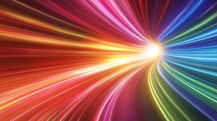 Poster - Colorful speed lines abstract background