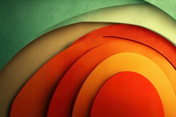 Poster - Abstract colorful layered shapes with textured details on a gradient background