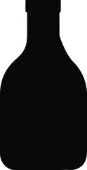 Fototapete - Black icons representing various types of bottles