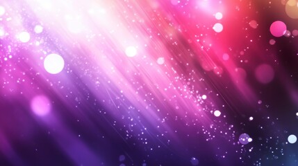 Poster - Abstract background with vibrant pink, purple, and white light streaks and bokeh.