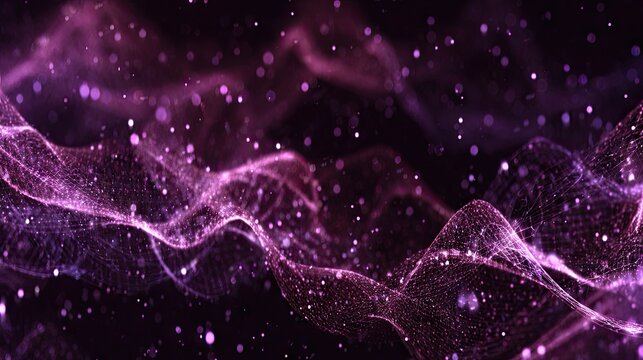 Abstract digital design with flowing particles.