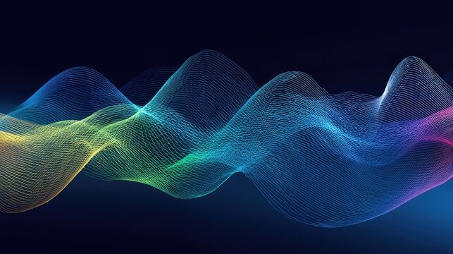 Abstract graphic design with flowing lines and colors.