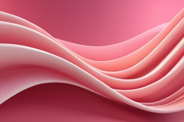 Poster - Abstract rhythmic pink waves forming a dynamic and modern visual design