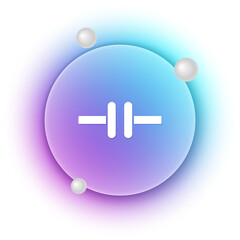 Aufkleber - White Electric circuit scheme icon isolated on white background. Circuit board. Blue and purple gradient circle background. Vector