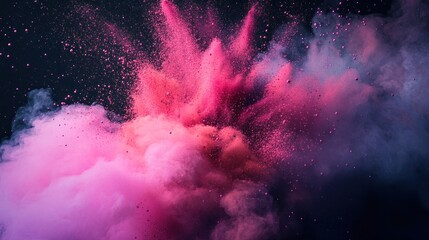 Poster - Abstract Pink and Purple Color Explosion