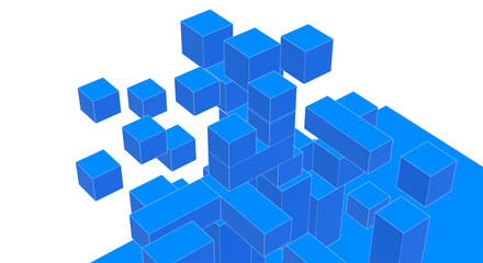 Aufkleber - abstract modular architecture 3d rendering	
