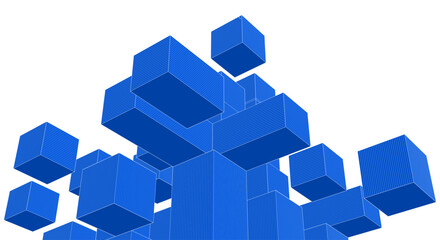 Aufkleber - abstract modular architecture 3d rendering	
