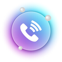 Poster - White Telephone 24 hours support icon isolated on white background. All-day customer support call-center. Full time call services. Blue and purple gradient circle background. Vector