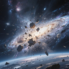 Wall Mural - planet with space