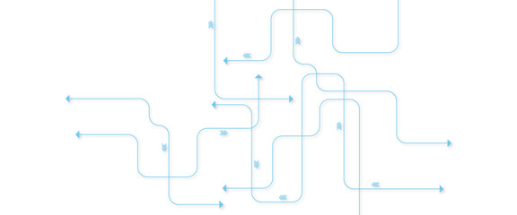 Aufkleber - Vector digital technology white background. Concept with technology blue line.