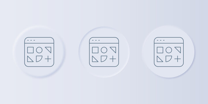 Grey Different files icon isolated on grey background. Set icons in square buttons. Vector