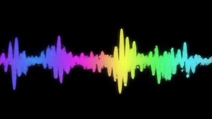 Poster - Colorful waveform against a black background