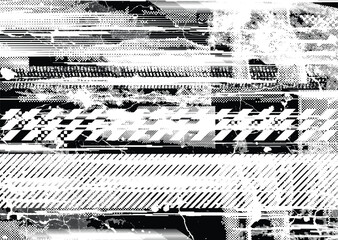 Poster - Grunge urban background. Vector. Textured banner . Futuristic digital background. Grungy effect . Abstract,splattered , dark, dirty,cyber punk poster for your design. 
