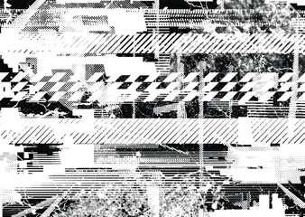 Poster - Grunge urban background. Vector. Textured banner . Futuristic digital background. Grungy effect . Abstract,splattered , dark, dirty,cyber punk poster for your design. 