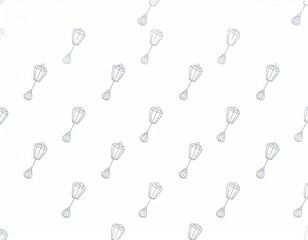 Fototapete - Blue Firefly And Latte Foam Icon Pattern On White Backdrop Artistic Illustration