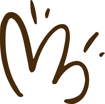 Abstract Brown Hand Drawn Design Element