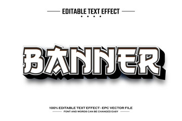 Poster - Banner 3D editable text effect template