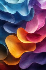 Poster - Abstract colorful wavy background with vibrant artistic flow and texture