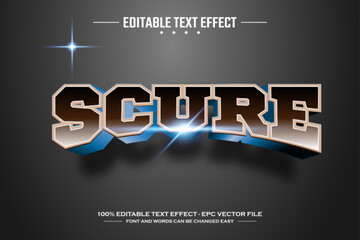 Poster - Scure 3D editable text effect template