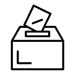 Aufkleber - Illustration of a ballot box with a paper being inserted representing voting and democratic process and rights