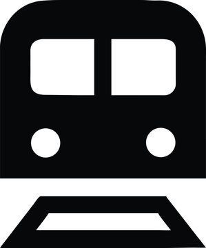 Black And White Train Icons