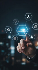 Poster - Hand Interacting with Facility Management Digital Interface