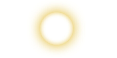 Wall Mural - yellow glowing halo circle with soft gradient blur effect on white background. Modern abstract light ring for digital designs, highlights, or overlays. High-resolution isolated vector glow.