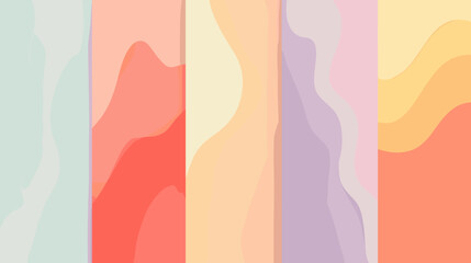 Poster - Abstract hand-drawn vector background with soft colorful waves  